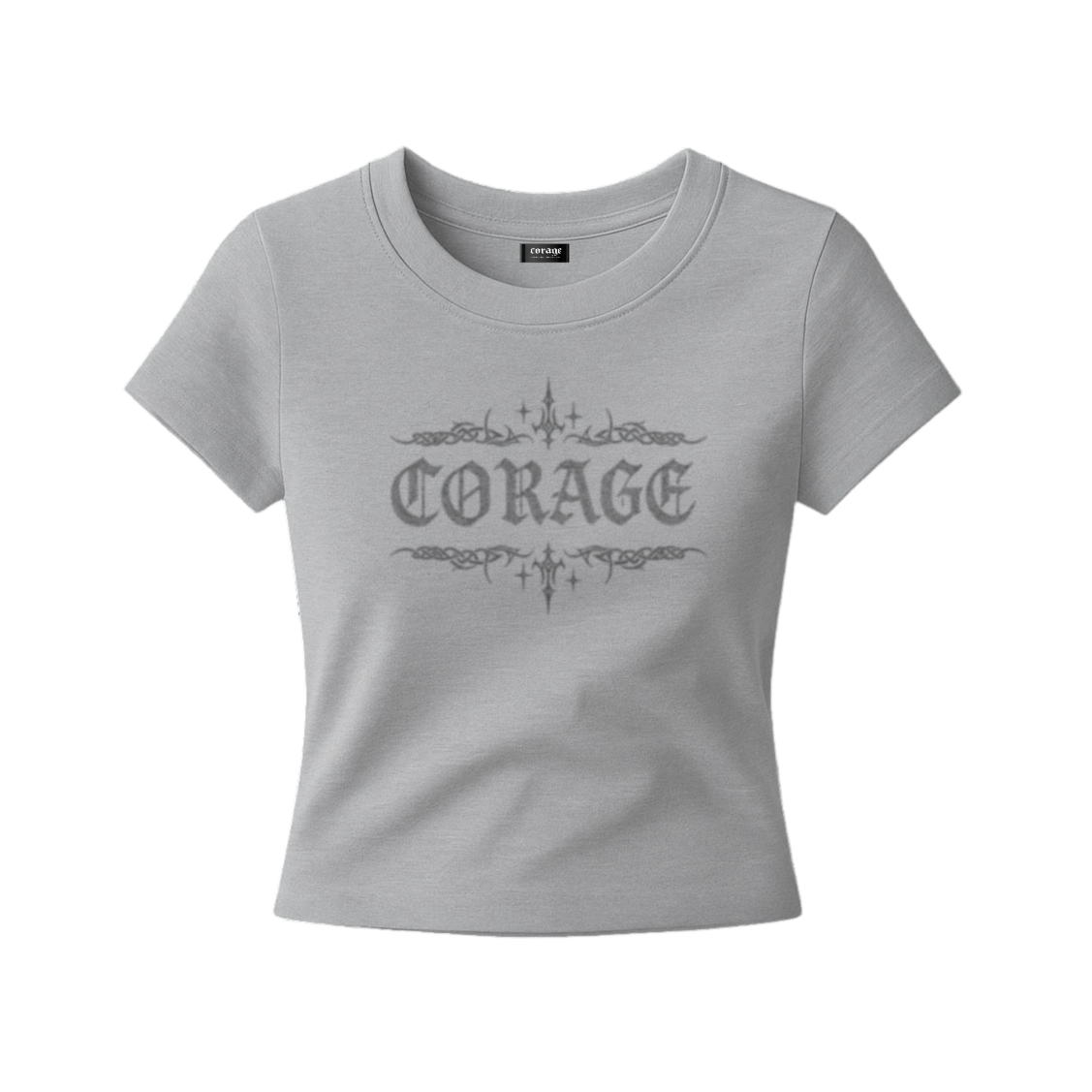WMNS CORAGE BABY TEE [GREY]